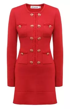 Твидовое платье self-portrait