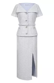 Твидовое платье self-portrait