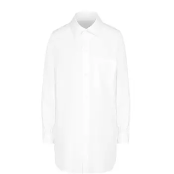 Удлиненная хлопковая блуза с накладным карманом Y`s