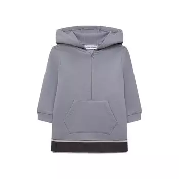 Удлиненная толстовка из хлопка Emporio Armani