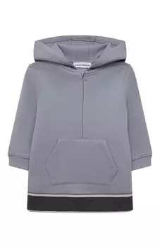 Удлиненная толстовка из хлопка Emporio Armani