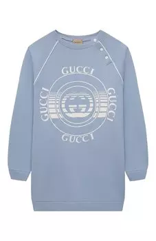 Удлиненный свитшот из хлопка Gucci