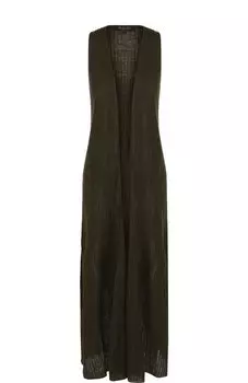 Удлиненный жилет из смеси льна и шелка Loro Piana