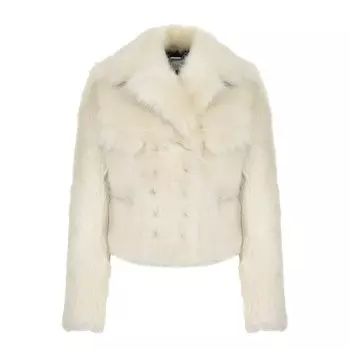 Укороченная шуба с кожаной отделкой Chlo