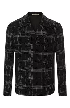 Укороченное двубортное пальто из шерсти Bottega Veneta
