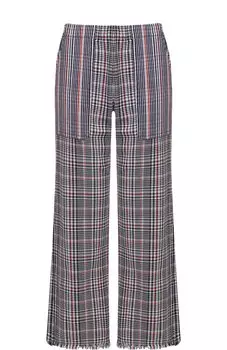 Укороченные хлопковые брюки с карманами Raquel Allegra