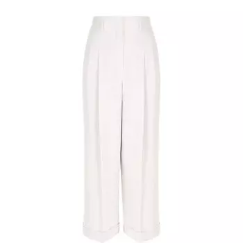 Укороченные хлопковые брюки с защипами Loro Piana