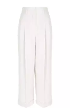 Укороченные хлопковые брюки с защипами Loro Piana