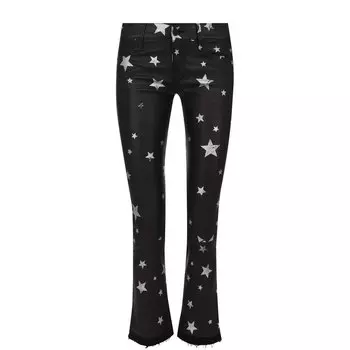 Укороченные кожаные брюки с принтом в виде звезд RTA