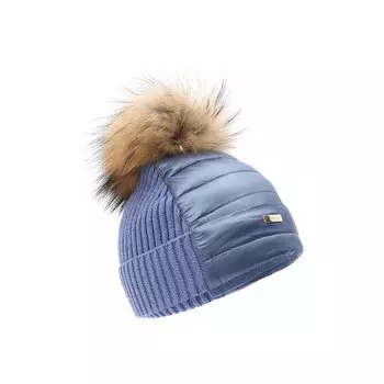 Утепленная шапка с меховым помпоном Herno