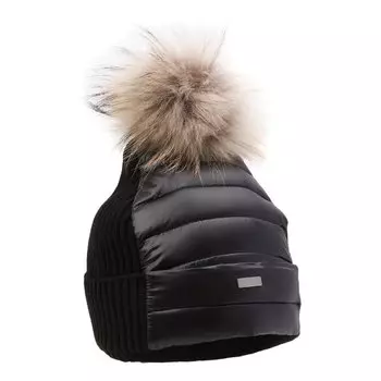 Утепленная шапка с меховым помпоном Herno