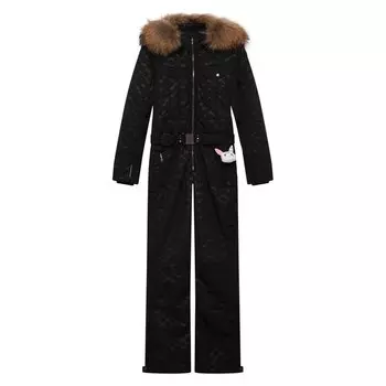 Утепленный комбинезон с мехом Poivre Blanc