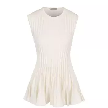 Вязаный плиссированный топ без рукавов MRZ