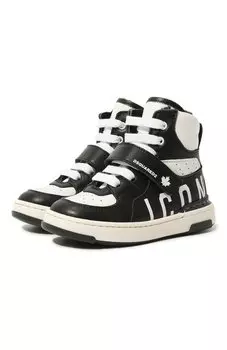 Высокие кеды из кожи Dsquared2