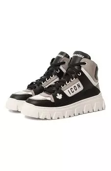 Высокие кеды из кожи Dsquared2