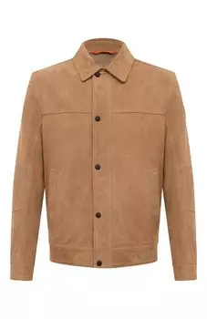 Замшевая куртка-рубашка BOSS Orange