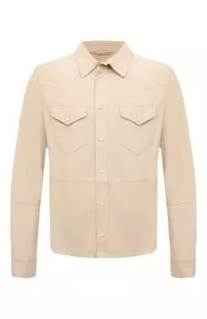 Замшевая куртка-рубашка Brunello Cucinelli