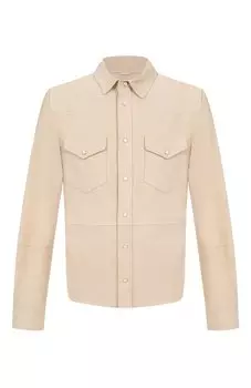 Замшевая куртка-рубашка Brunello Cucinelli