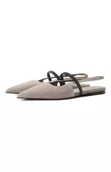 Замшевые балетки Brunello Cucinelli