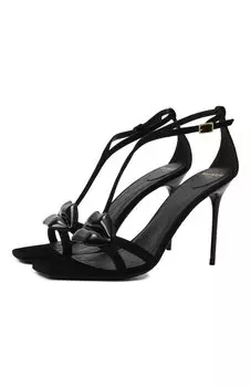 Замшевые босоножки Lips 95 Balmain