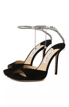 Замшевые босоножки Saeda 100 Jimmy Choo