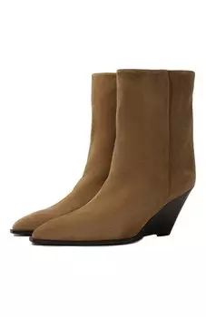 Замшевые ботильоны Closed