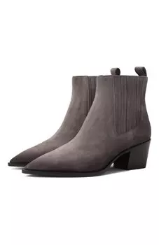 Замшевые ботильоны Santoni