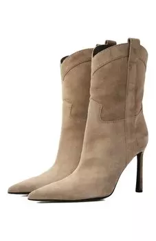 Замшевые ботильоны Sergio Rossi