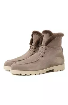 Замшевые ботинки Santoni