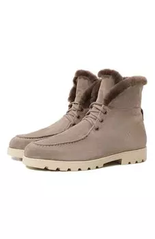 Замшевые ботинки Santoni