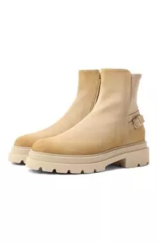 Замшевые ботинки Santoni