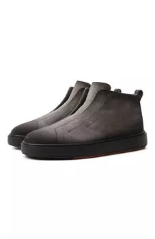 Замшевые кеды Cleanic Santoni