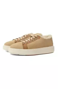 Замшевые кеды Santoni