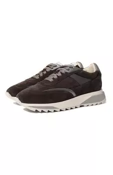 Замшевые кроссовки Santoni