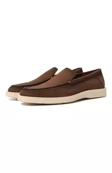 Замшевые лоферы Detroit Santoni