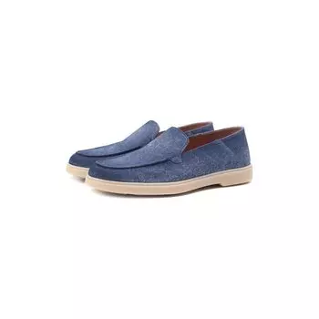 Замшевые лоферы Santoni