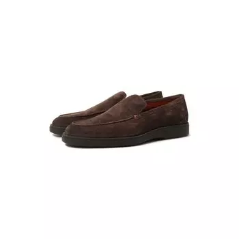 Замшевые лоферы Santoni