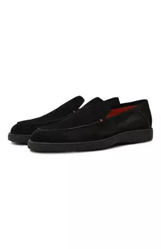Замшевые лоферы Santoni