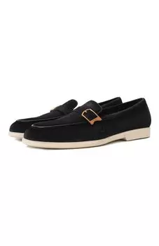 Замшевые лоферы Santoni