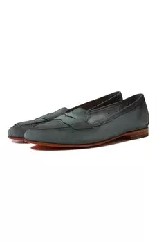 Замшевые лоферы Santoni