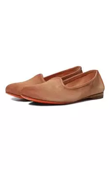 Замшевые лоферы Santoni