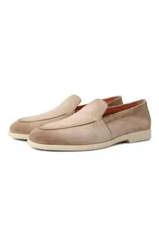 Замшевые лоферы Malibu Santoni
