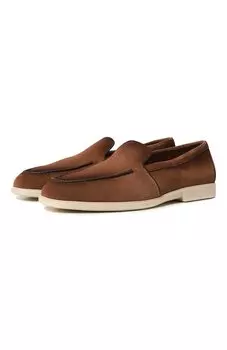 Замшевые лоферы Santoni
