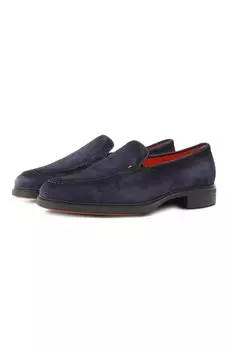 Замшевые лоферы Santoni