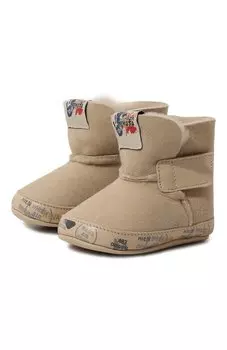 Замшевые пинетки-угги Premiata will be