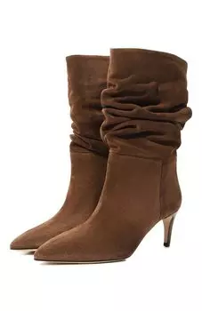 Замшевые полусапоги Slouchy Paris Texas