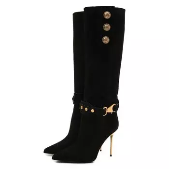 Замшевые сапоги Bottes Robin Balmain