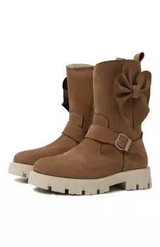 Замшевые сапоги Monnalisa