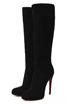 Замшевые сапоги Santoni