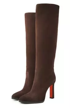 Замшевые сапоги Santoni